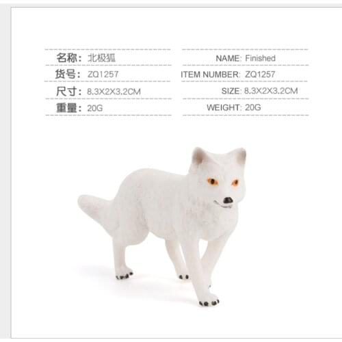 8.3CM White Arctic Fox Model Action Figure Figurines Miniature Collection Toys Gifts For Kids