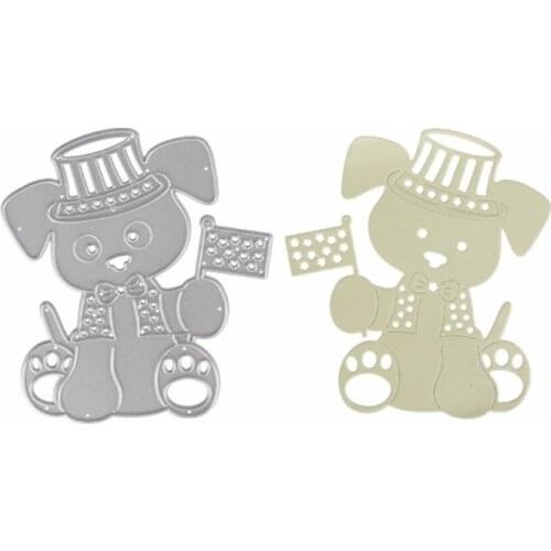 Dog Cut Die Animal Frame Flag Scrapbook Metal Mold Cutting Dies Embossing Paper Craft Knife Mould Blade Punch Stencils Dies