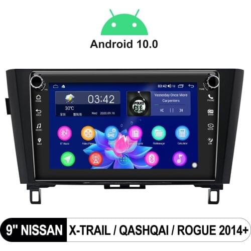 9” Head Unit Android Radio Stereo Car Multimedia Player For Nissan X-Trail Qashqai Rogue 2014+ Android Auto Wireless Carplay 4G
