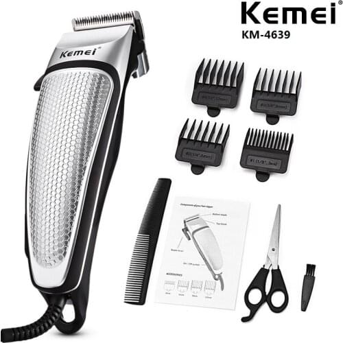 Kemei 4639 Electric Clipper Men Hair Clipper Professional Trimmer Household Low Noise Beard Machine Personal Care Haircut Tool