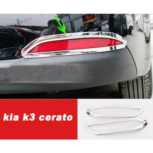 Lsrtw2017 Stainless Steel Car Rear Foglight Frame Trims for Kia K3 Cerato 2012 2013 2014 2015 2016 2017 2018 Fog Light Styling