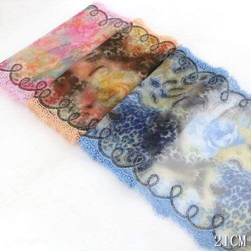 Dream Art Tie-dye Embroidery Bordered Tulle African Lace Dress Cheongsam Sewing Fabric Ladies Shirt Skirt Decoration Materials