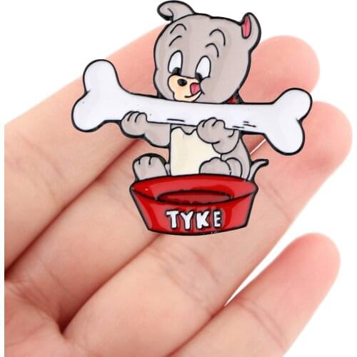 DZ1950 Cute Anime Cartoon Dog Creativity Enamel Pins Badge for Backpack Collar Lapel Pin Hat Jewelry Birthday Gifts for Friends
