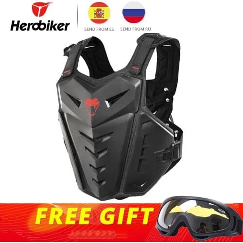 HEROBIKER Motorcycle Body Armor Motorcycle Jacket Moto Motocross Vest Off-Road Dirt Bike Protective Gear Back Chest Protector