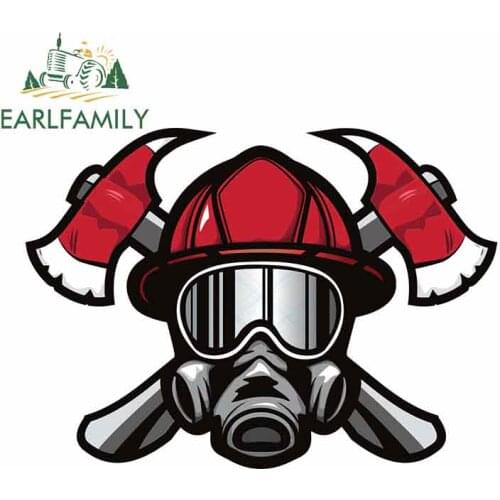 EARLFAMILY 13cm For Rescue Fireman Department Suitable For VAN RV SUV Car Stickers Decals Waterproof Occlusion Scratch