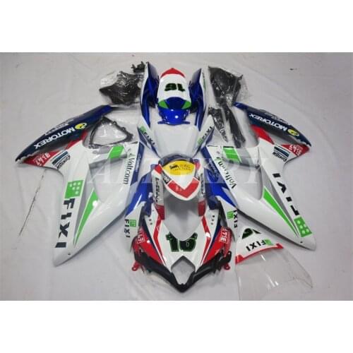 New ABS Plastic Shell Motorcycle Fairing kit Fit For Suzuki GSXR600 GSXR750 K8 2008 2009 2010 08 09 10 Bodywork Set Custom FIXI