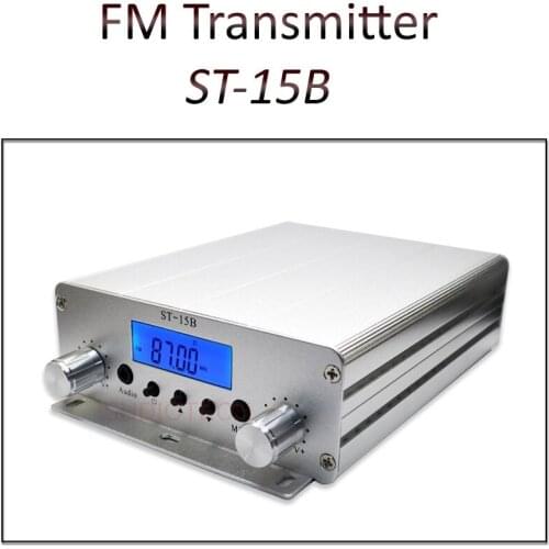 Updated 15W FM broadcast transmitter FMU SER ST-15B-V3 stereo PLL broadcast radio with 76MHz-108MHz-100khz,Drop shipping