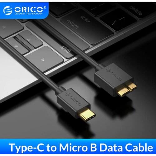 ORICO Type-c to Micro B Data Cable USB 3.0 5Gbps High Speed Sync Extension Cord for HDD Enclosure USB-C hard drive 0.5m 1m 1.5m