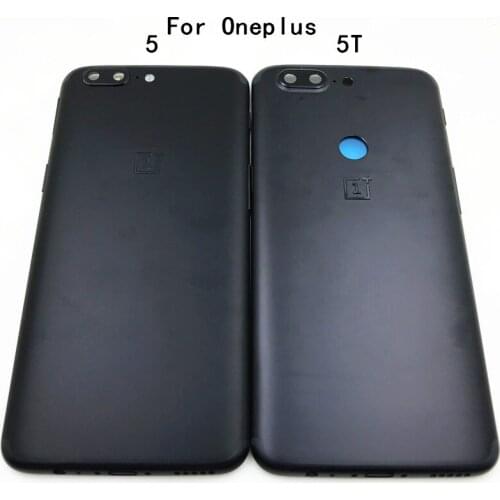 Original New Metal Battery Cover For Oneplus 5 5T Rear Housing Back Case With Camera Lens+SIM Card Tray+Side buttons