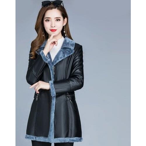 Plush Thick Fur Coat Womens Mid-Length 2020 Winter New Loose Large Size Autumn And Winter Ladies Outerwear L36