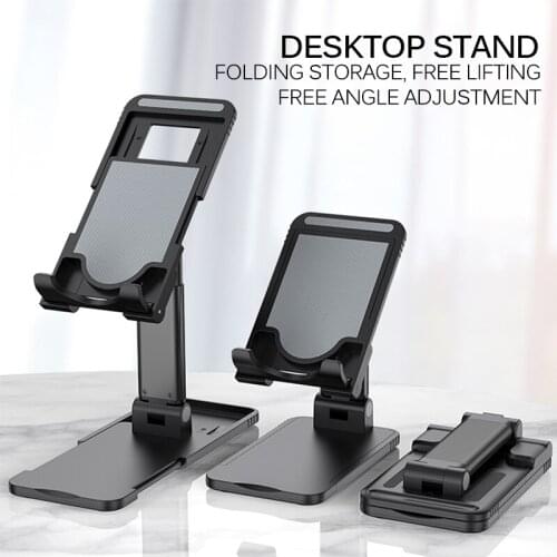 Phone Holder Stand Portable Foldable Metal Phone Holder Metal Desktop Universal Telescopic Tablet Stand Lightweight Adjustable