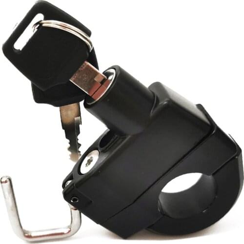 Scooters Motorcycle Helmet Lock 7/8" 22-26mm Handlebar Anti theft Durable