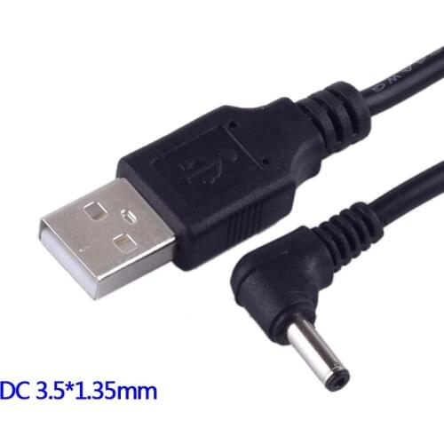 DC power plug USB convert to 3.5*1.35mm/DC 35135 L Shape Jack with cord connector cable