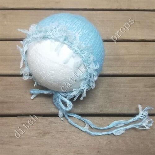 Newborn Photography Props, Hand Knitted Mohair Hat Photography Background Cap