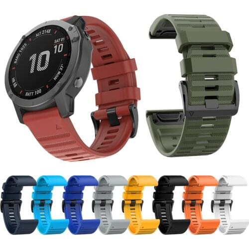 Silicone Watchband 22mm Replacement for Garmin Forerunner935 Instinct Fenix 6 /5/5plus Quatix 5 Sapphire Approach S60 Watch