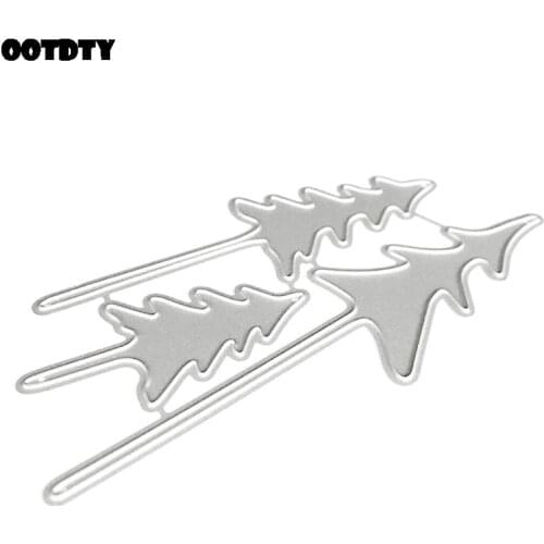 Christmas Tree Metal Cutting Dies Stencil Scrapbooking Album Stamp Paper Card Embossing Decor New for 2021