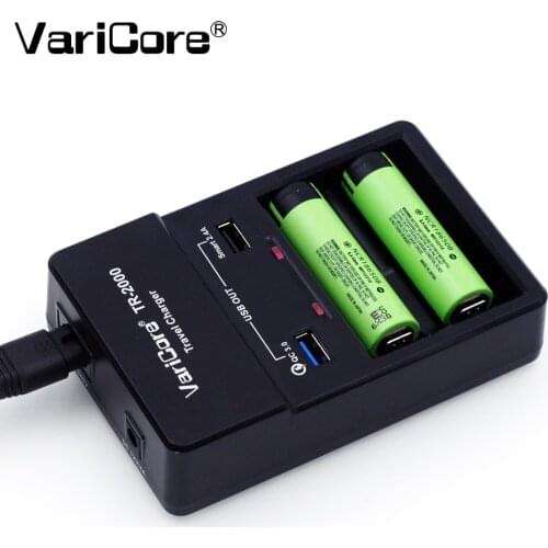 VariCore TR-2000 Battery Charger and Quick Charge 3.0 for 18650 26650 AA AAA and QC 3.0 / USB 5 V Mobile Devices