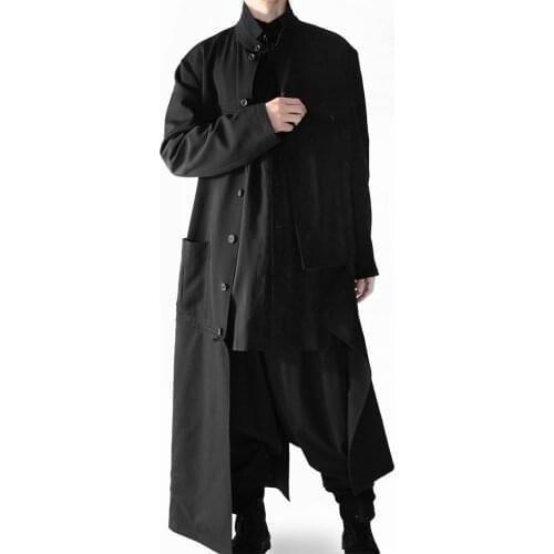 Zipper and detachable two-wear worsted zipper Gaba trench coat