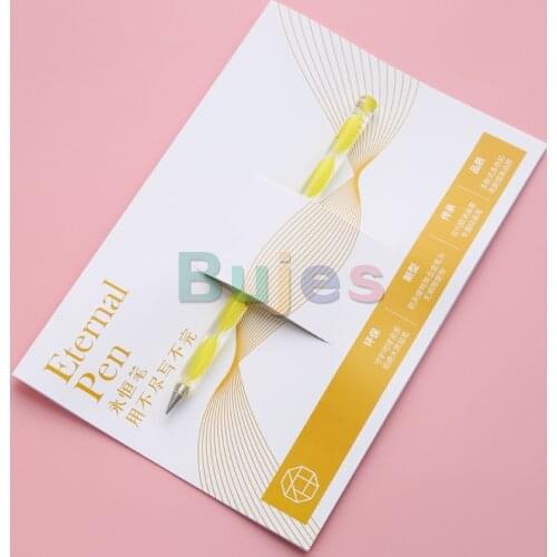 1PC Metal Inkless Pen Aluminium Everlasting Pencil Metallic Erasable Eternal Pencil for Kids and Adults,Office School Supplies