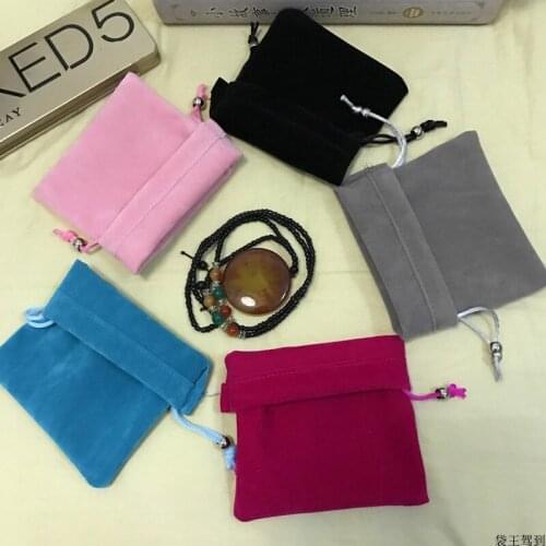 100pcs/lot HIgh quality velvet jewerly bag pouch for cosmetic shaver storage and packaging