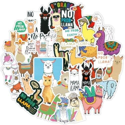 100Pcs Cartoon Sticker Cute Animal Sheep Sticker Pack Luggage Waterproof for Laptop Skateboard Guitar Book Phone PVC Stickers