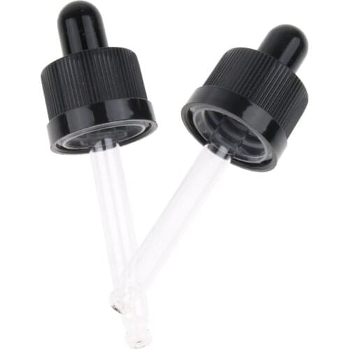 12 Tamper Seal Glass Dropper Pipette Top For 15ml Essential Oil Bottle Vials