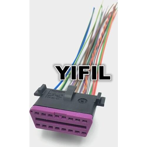 16 Pin/Way OBD Diagnostic Socket Plug Connector Socket Housing With Wire Harness Pigtail For AUDI VW SKODA 3A0972695A