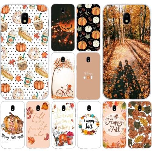 26AS Pumpkin happy autumn Soft Silicone Tpu Cover phone Case for Samsung Galaxy J2 J3 J4 J5 J6 J7 Prime 2016 2017 Plus 2018