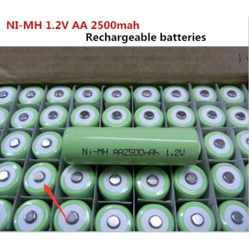 NEW battery Ni-MH nimh 1.2V AA 2500mah 2.5ah AA2500mah Rechargeable battery 1.2VAA2500mAh NO.5 pointed batteries
