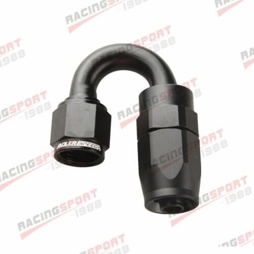 AN -10 10AN AN10 180 Degree Swivel Oil Line Hose End Fitting Adapter Black/Red-Blue