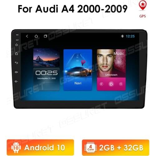 9INCH 2DIN Android 10 Autoradio Car Multimedia Player for Audi A4 B8 B6 2000 - 2009 S4 RS4 GPS Navi CAR Stereo RADIO 2G 32G WIFI