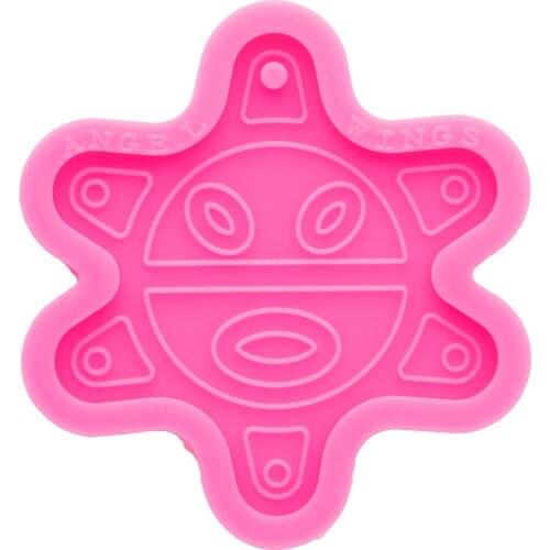 Shiny Resin Coqui Taino Mould Silicone Keychains INDIAN SUN Molds DIY for Key Chain Pendant Jewelry Epoxy Mould DY0693