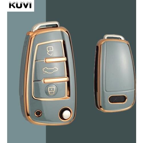 New Electroplated Tpu Car Key Case Cover For Audi C6 R8 A1 A3 Q3 A4 A5 Q5 A6 S6 A7 B6 B7 B8 8P 8V 8L TT RS Sline Accessories