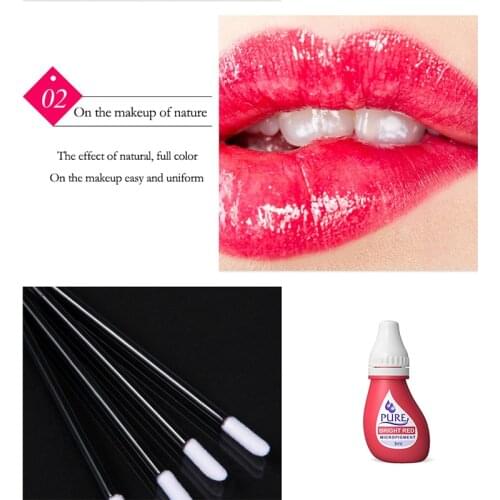 Version Permanent Lip Ink Tattoo Color Bright Non-stick Cup Matte Glass Lip Tattoo Color Cotton Swab Hand Made In United States