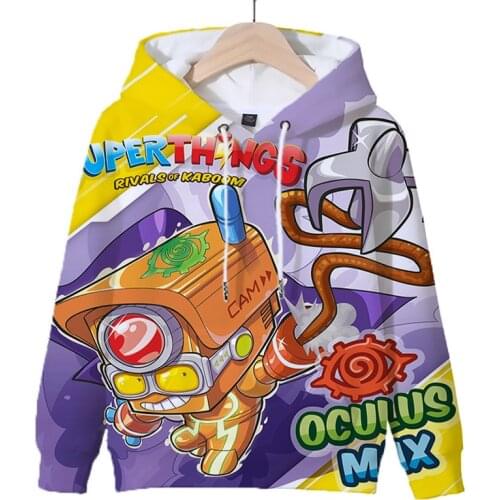 Boys girls Super Zings 3d Hoodies Children coat Long Sleeve Pullover kids Cartoon Superzings Sweatshirt Spring Winter Streetwear