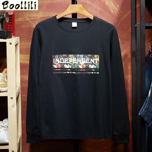 2020 Autumn Men Letter printed Loose Long sleeve T Shirts Streetwear Harajuku Cotton man Casual T Shirt Plus Size 9XL 10XL