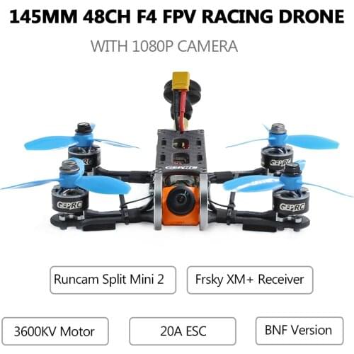 GEPRC Cygnet3 Pro 145mm FPV Racing Drone with Camera 1080P 3600KV Motor Frsky XM+ Receiver 48CH F4 1507 Motor 20A ESC BNF/PNP