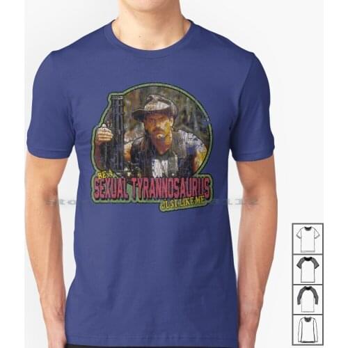 80s Schwarzenegger Classic Blain " Sexual Tyrannosaurus " Vintage T Shirt 100% Cotton Arnold Schwarzenegger Arnie Terminator