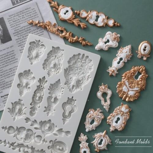 Lace Pattern Around Silicone Mold Fondant Mould Cake Decorating Tools Chocolate Gumpaste Molds, Sugarcraft, Kitchen Gadgets