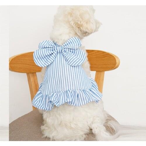 Bowknot Dog Dress Summer Pet Skirt Princess Dresses Cat Puppy Yorkshire Pomeranian Poodle Bichon Schnauzer Clothing Dog Clothes