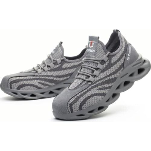 Men Steel Toe Boots Work SAFETY SHOES BOOTS MALE Autumn Anti-Crush Work Safety Shoes Construction Protective Sneake