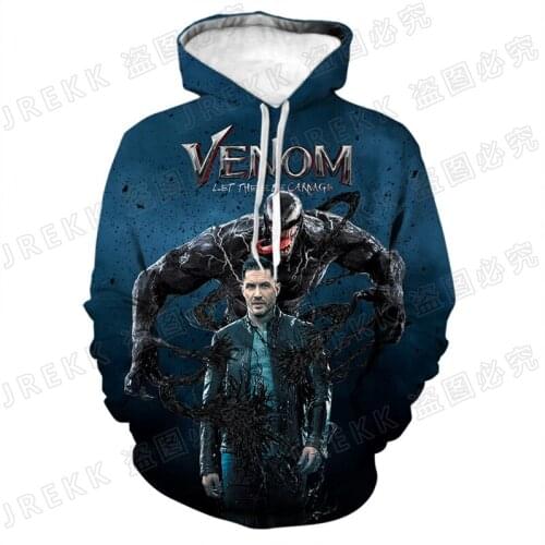 2021 New Venom Hoodies Fashion Men Women Children Casual 3D Print Sweatshirt Cool Pullover Tops Unisex Clothes