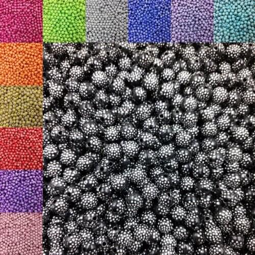 LNRRABC 8mm 100pcs/lot New Arrival Round Acrylic Beads Rhinestones Charms Bead For Necklace Bracelet DIY