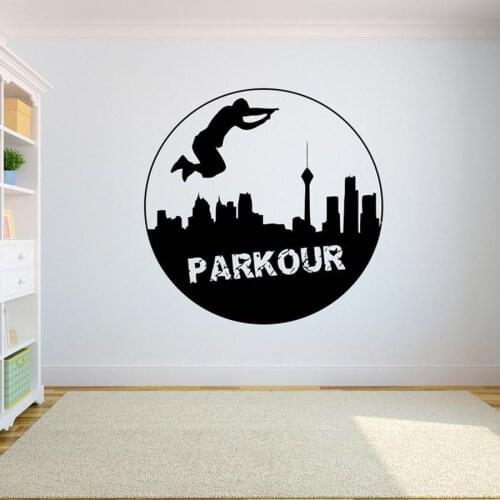 Parkour Wall Decal Extreme Sports Vinyl Stickers City Street Sport Wall Decals Living Room Bedroom House Decor Removable S170