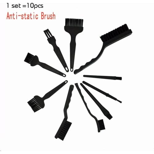 High-quality 10pcs/set BGA rework Anti-static Brush PCB Cleaning Tool ESD PCB brush mobile Phone repair Cleaning tools
