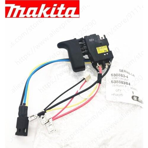 Switch For Makita 6506549 HR202D BHR202RFE DHR202 BHR202 DHR202RME DHR202Z DHR202RMJ DHR202RM1J BHR202Z BHR202RFE3 638883-4