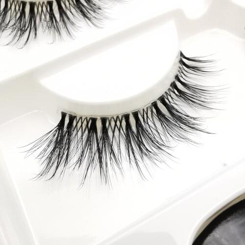 2021 New Eyelashes Naturally Simulated Thick Transparent Stem Fake Eyelashes Beginner Makeup Tools Lashes +Eyelash curler