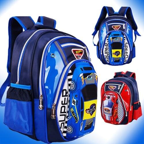 3D car school bags for boys girls Large-capacity childrens orthopedic school backpacks kids Waterproof In Primary schoolbags