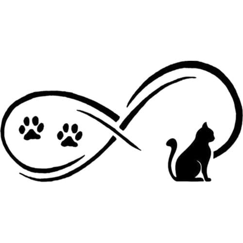 Cute Pet Cat Band with Paw Print Fun Car Stickers PVC Personality Fashion Auto Body Windows Exquisite Decals Waterproof Decorate