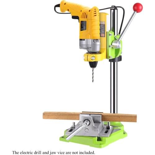 Drill Workbench Electric Drill Press Stand Table Rotary Tool Workstation Repair Clamp Work Station 90 Degree Rotating Fixed Fram